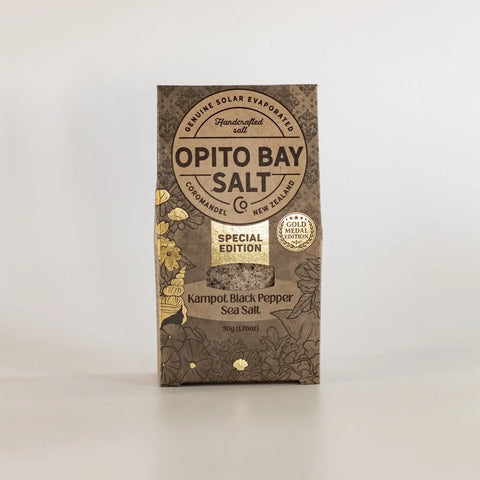 Opito Bay Kampot Black Pepper Sea Salt 50g pack