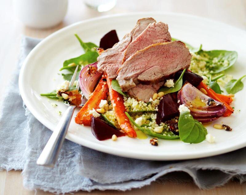 Warm Lamb, Carrot and Beetroot Salad